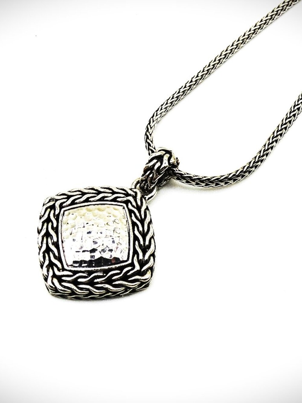 JOHN HARDY Chain Collection Sterling Silver Hammered Pendant Necklace